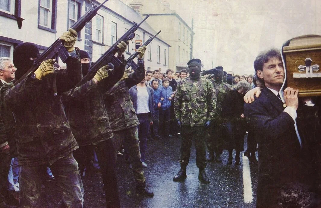iRA military funeral of Jim Lynagh, Monaghan Town, 1987