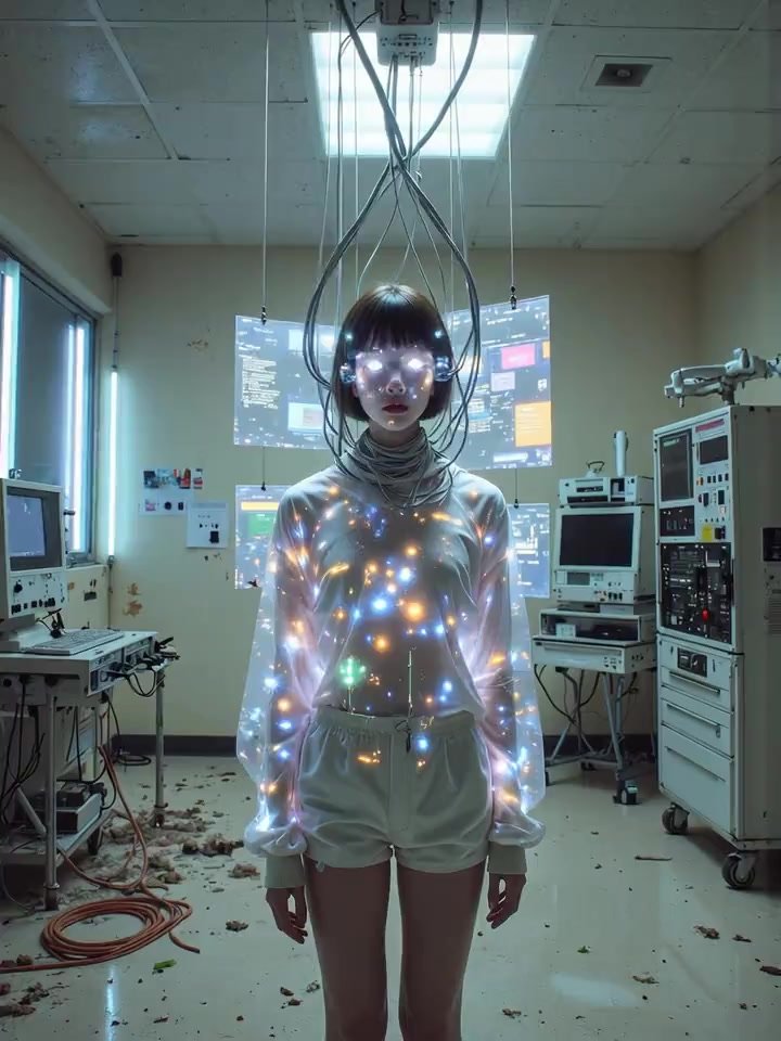 flashing digital connections enhancing brain activity