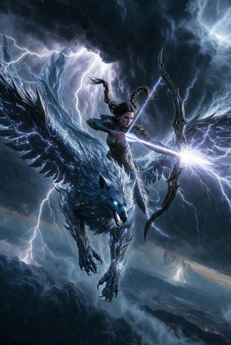 #mythsandlegends #aiart #aiartcommunity All welcome to join Day 30 Sky Huntress