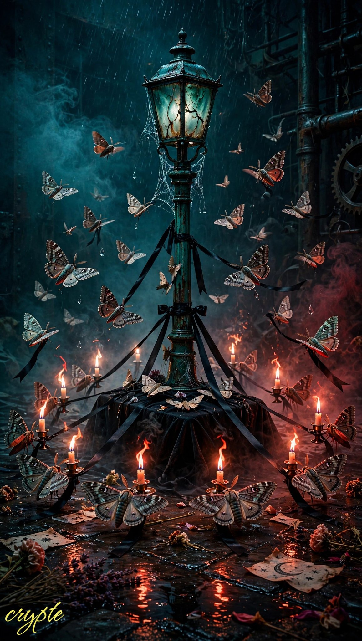 #dailyspark “Moths holding a funeral for a streetlight”🌖