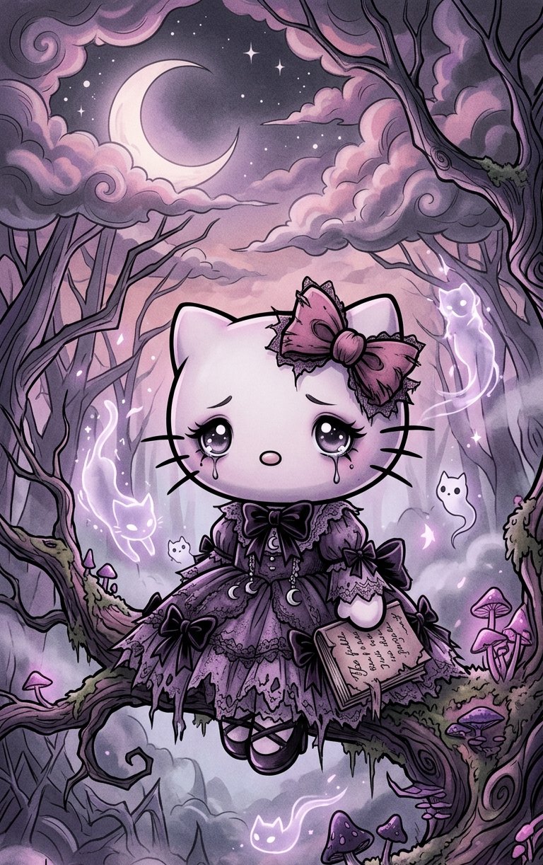 #happycaturday Special Hello Kitty Version for @SuperNovaAI 🌒😿