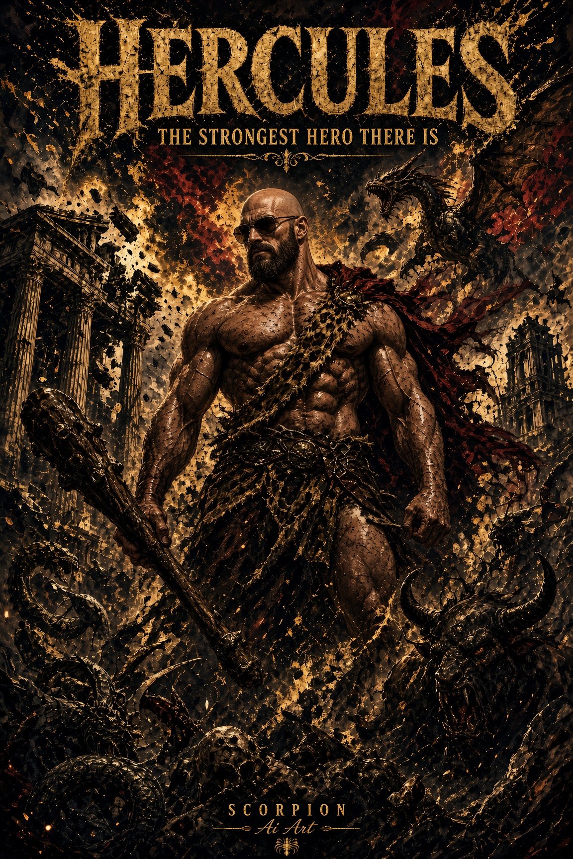 Day 11 - Hercules - The Strongest Hero There Is #AugustAipocalypse By @hiddencode #BeautifulChaos