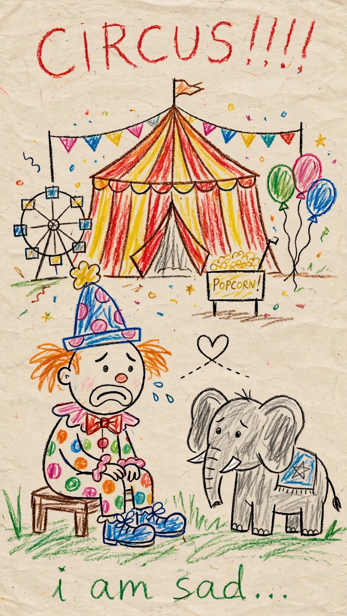 I am sad. !!!😔 Sadness, whether depicted in a drawing or a photograph, will always be sadness when i…