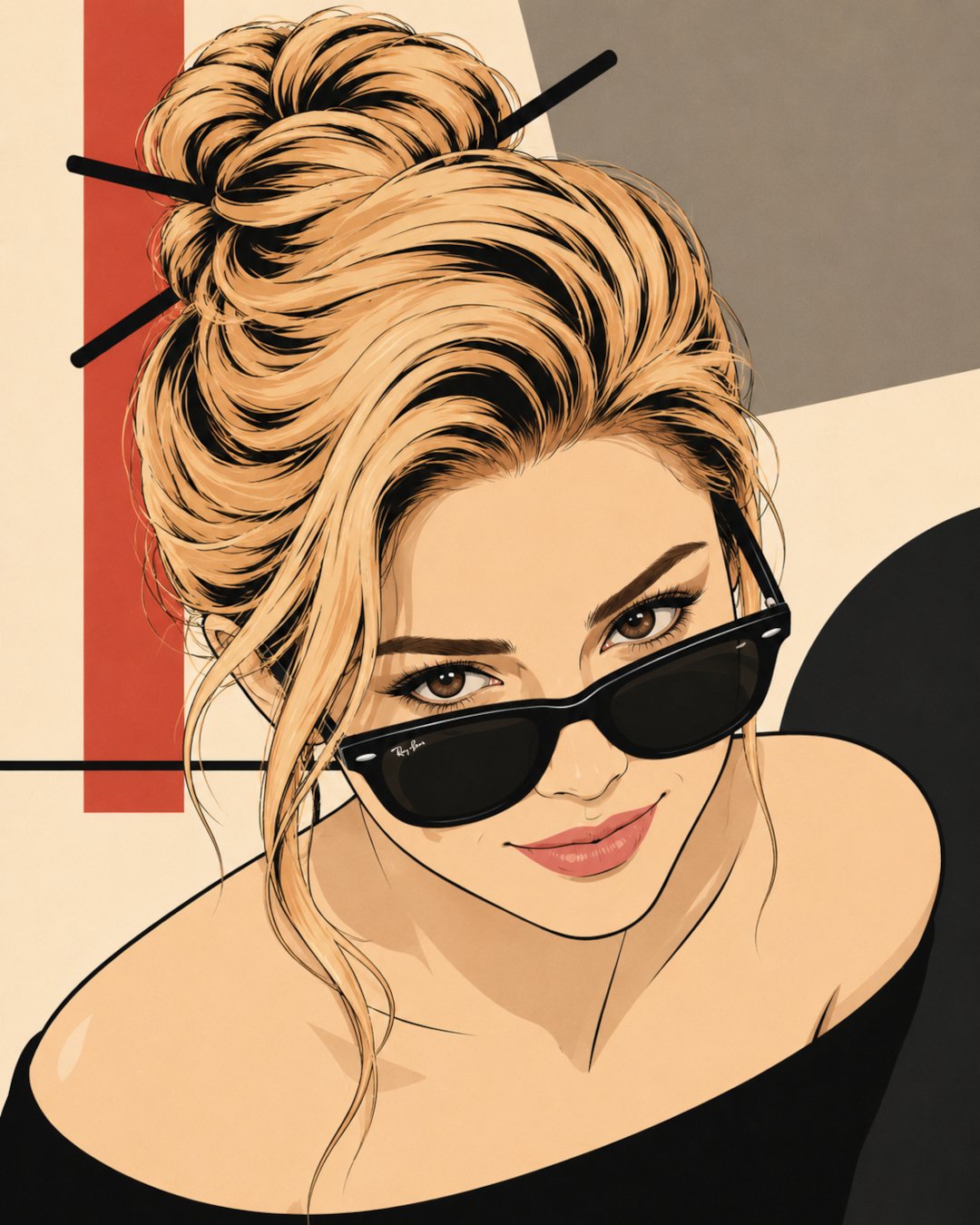 Ray-Bans and a little attitude.
