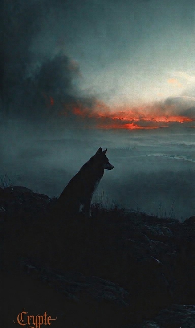 #wolf inspiration ‘In the silence of twilight, where shadows devour the last glimmers of daylight, t…