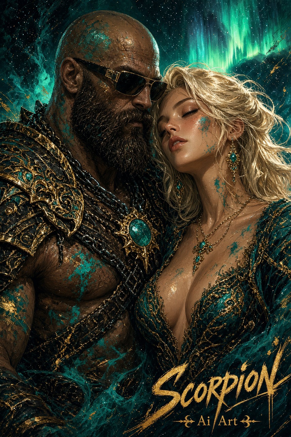 Barbarian • Teal • Aurora #BeautifulChaos #synthart #AugJedAi26 #FromtheRoad