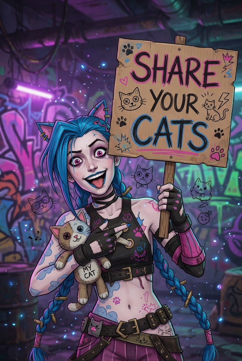 @Mirrorize this was the sign @Jinx was holding 🫢😂😂😂😂😻