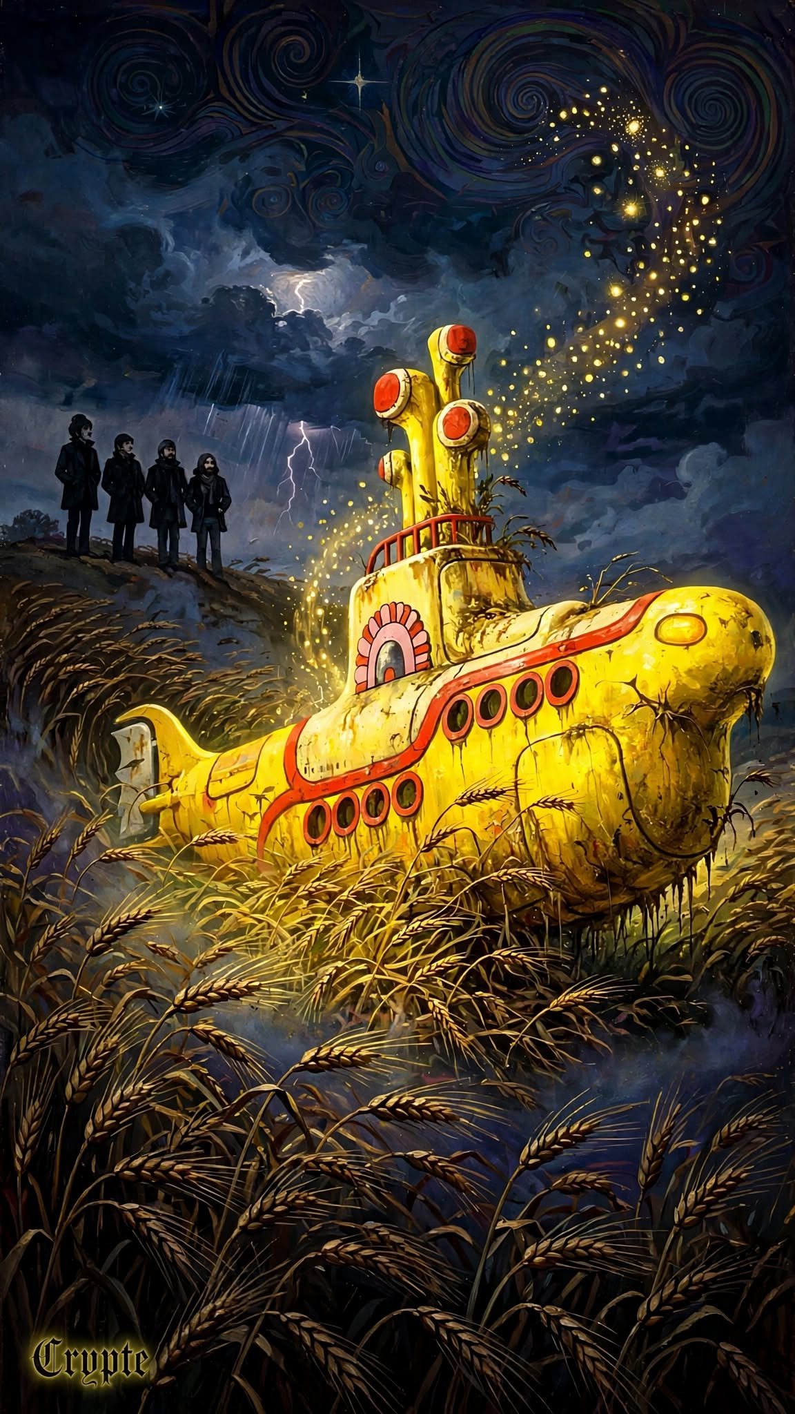 #dailyspark " a submarine surfacing in a wheat field”
