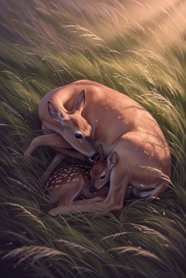~ May AI Art Challenge ~ #SeasonofFirstBreath A journey through birth, instinct, and wild spirit Hos…