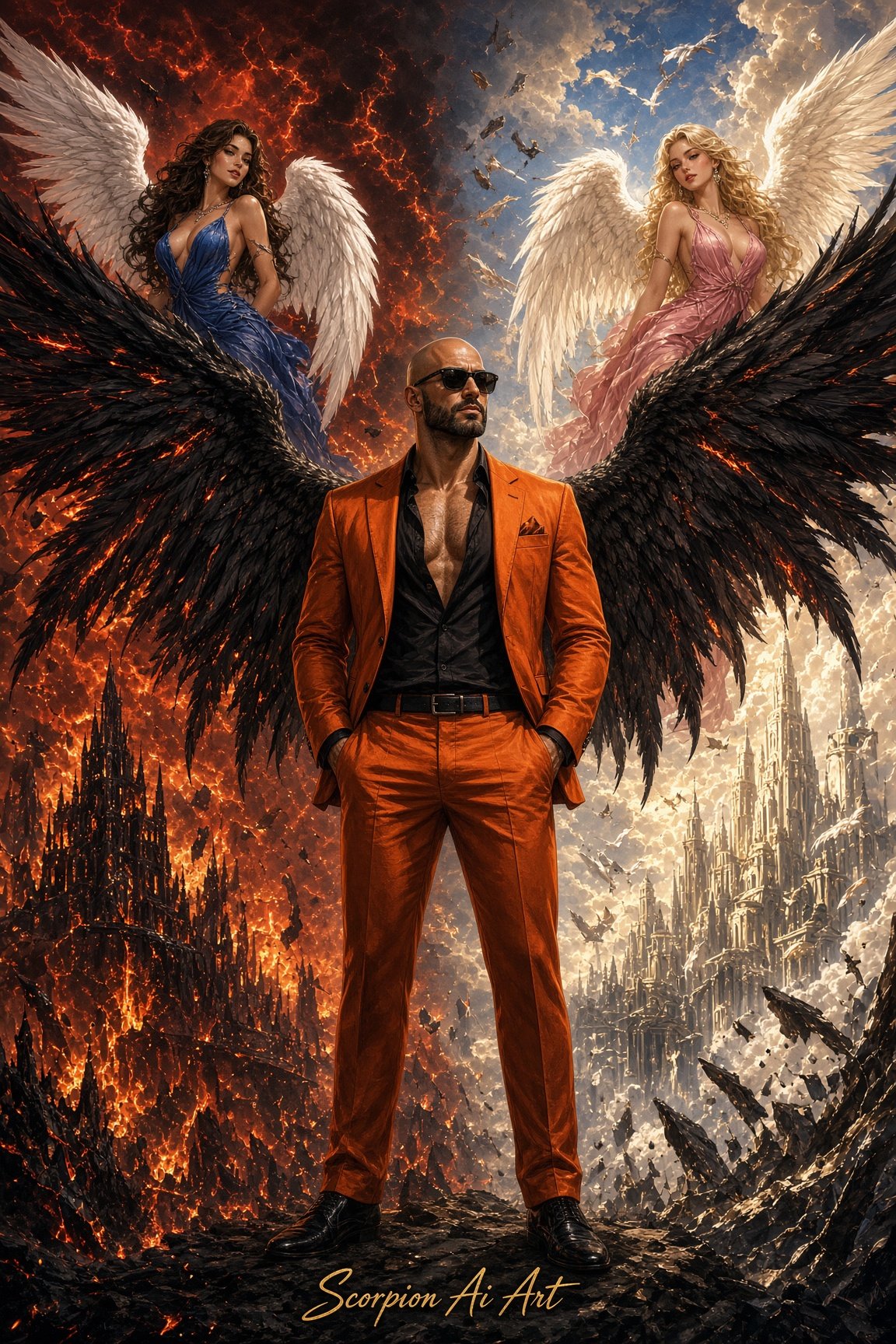 🪽Between Heaven and Hell🔥 In the moment he needed saving, when the world dimmed and the silence pres…