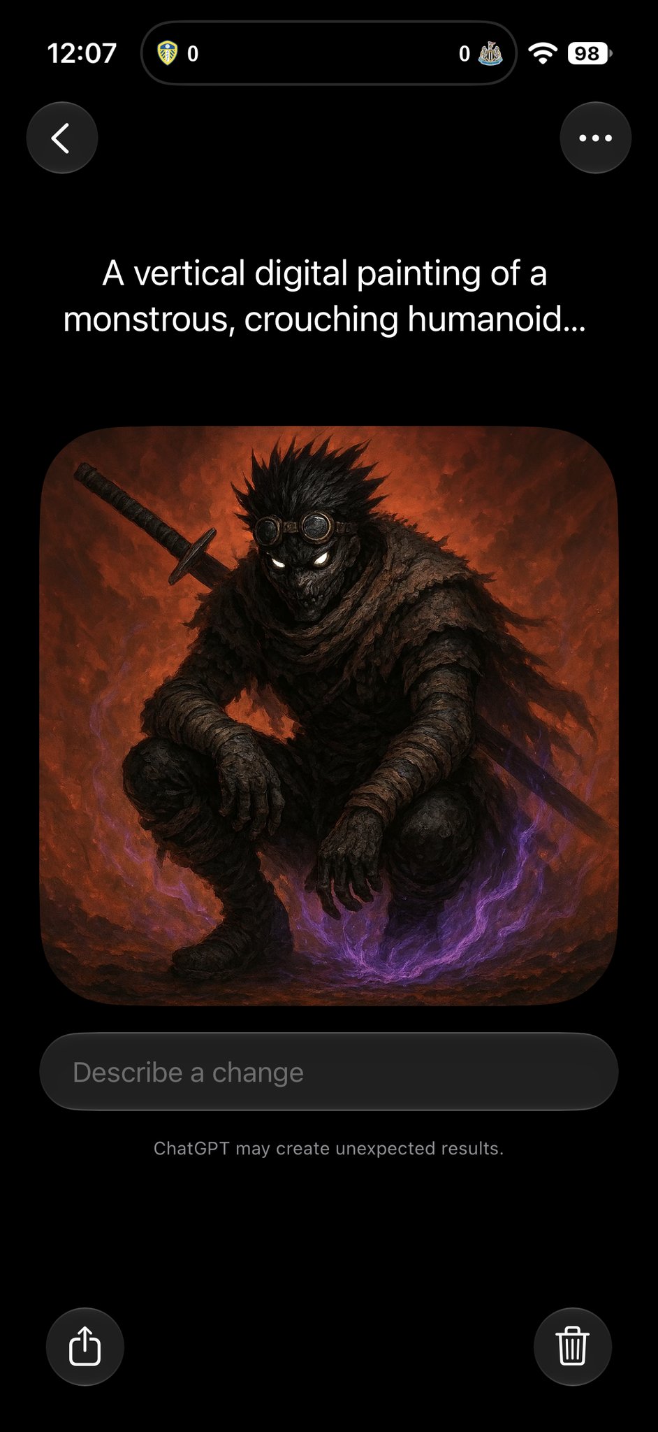 Ran this prompt into the new iOS Playground app. It rejected the prompt, but ran it through the newl…
