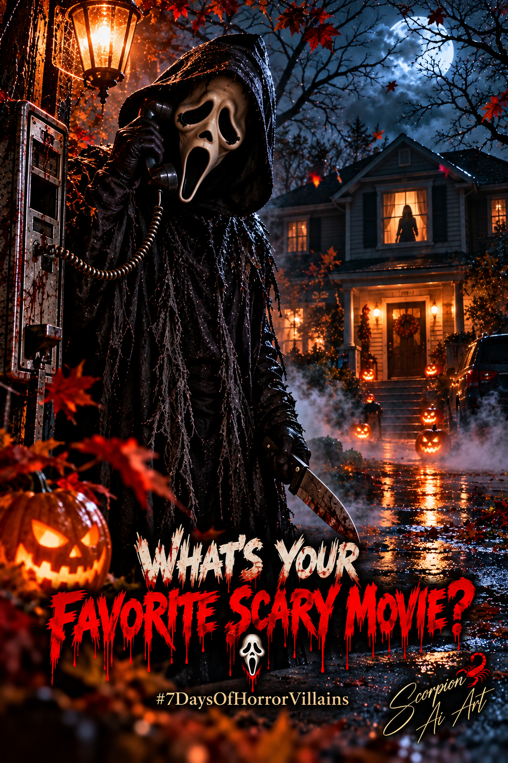 👻 Day 6: Ghostface Who’s there? Bring suspense, mystery, and…