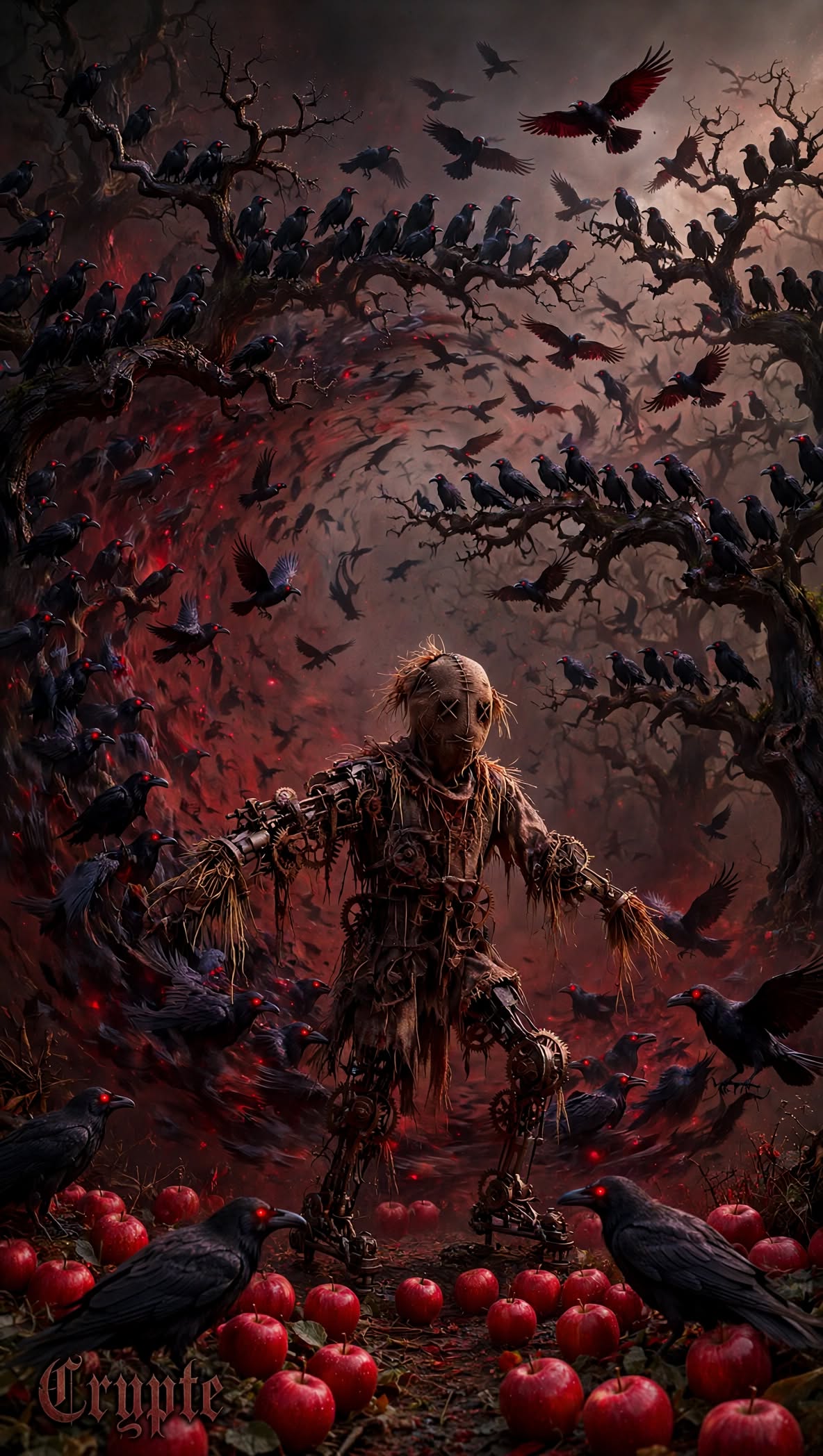 #dailyspark "An orchard tended by crows"