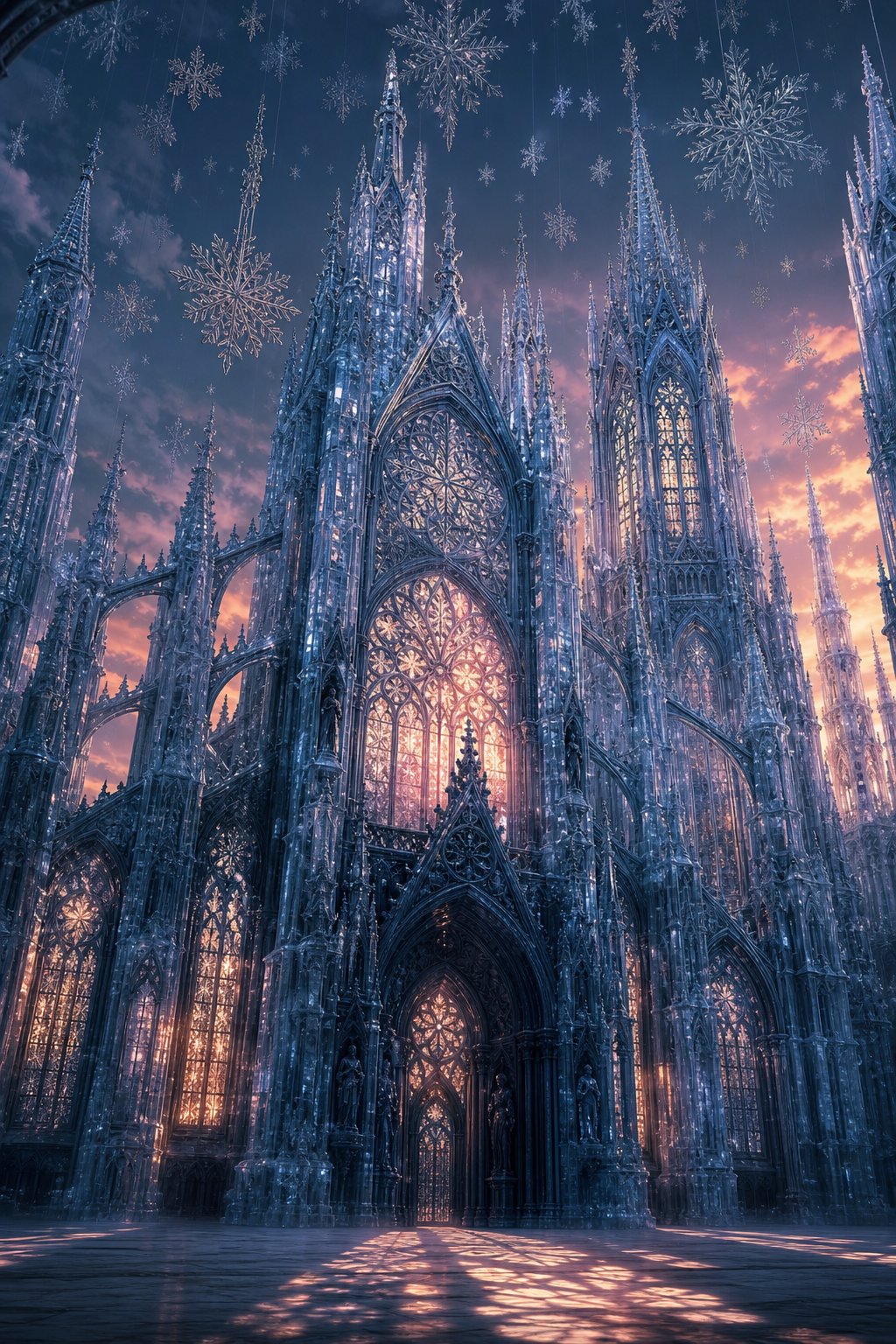 “a cathedral of snow that never lands”