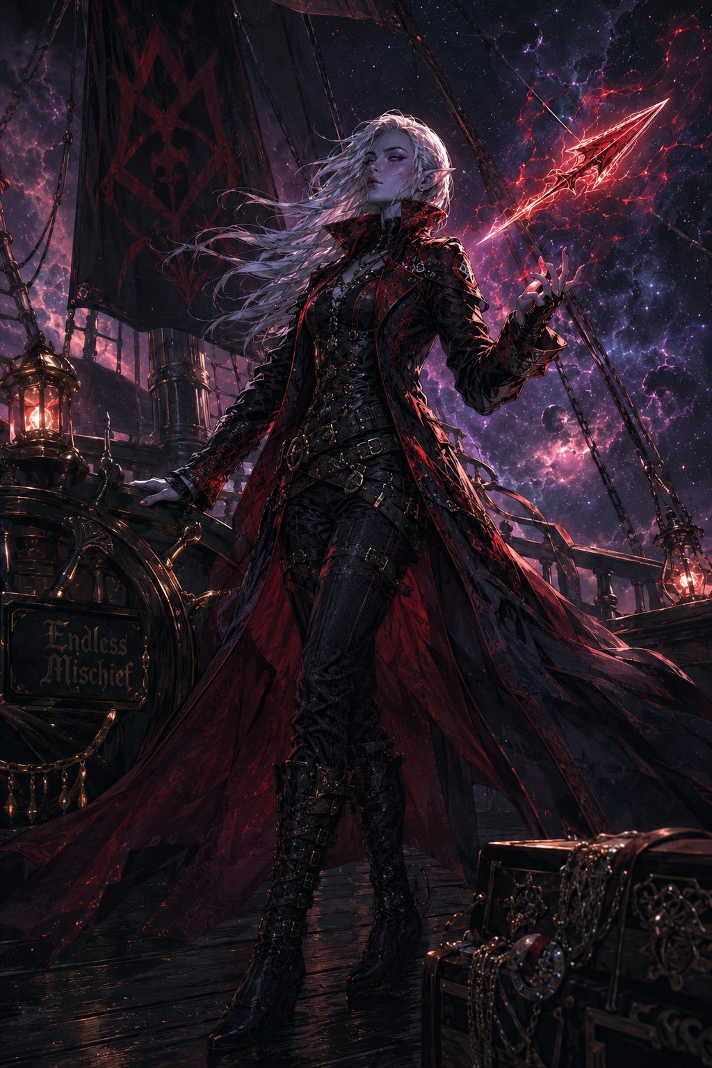 Captain Talon Longshadow of the Good Ship Endless Mischief.