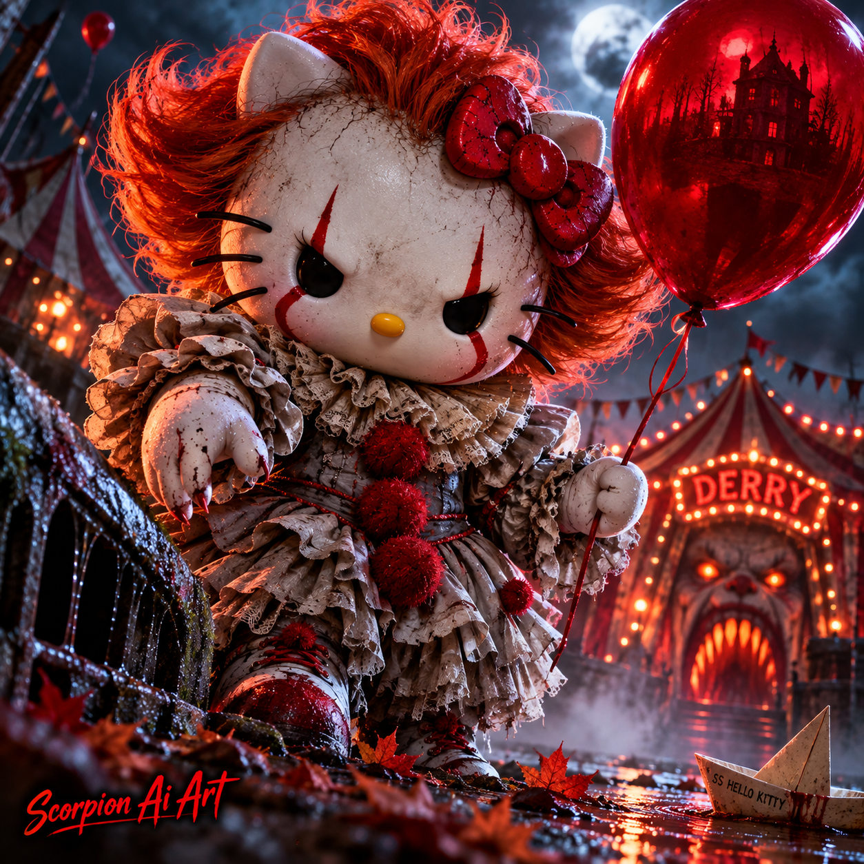🎈 Day 3: Pennywise Down here, creativity floats. Dive into the twisted carnival of fear and bring yo…