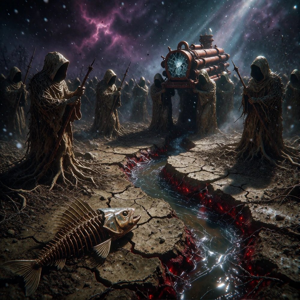 #dailyspark " The funeral of a river” "Amidst a shower of ash, they carry the remnants of a world th…