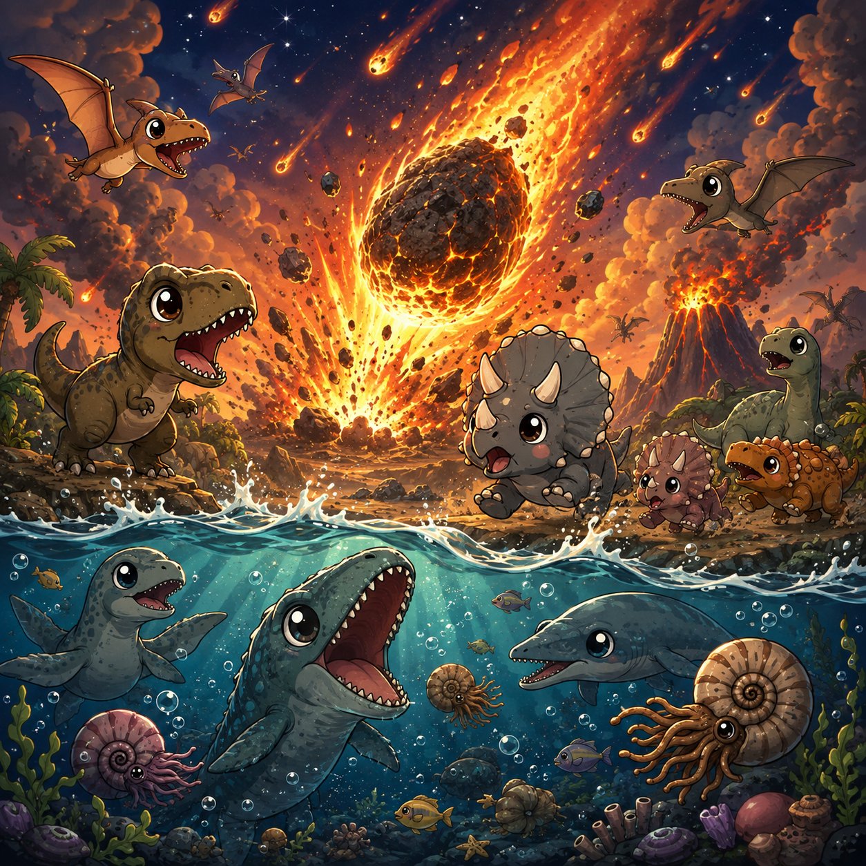 #dinoweek by @GuruScorpion Day 6:Extinction Event: When Worlds Collide