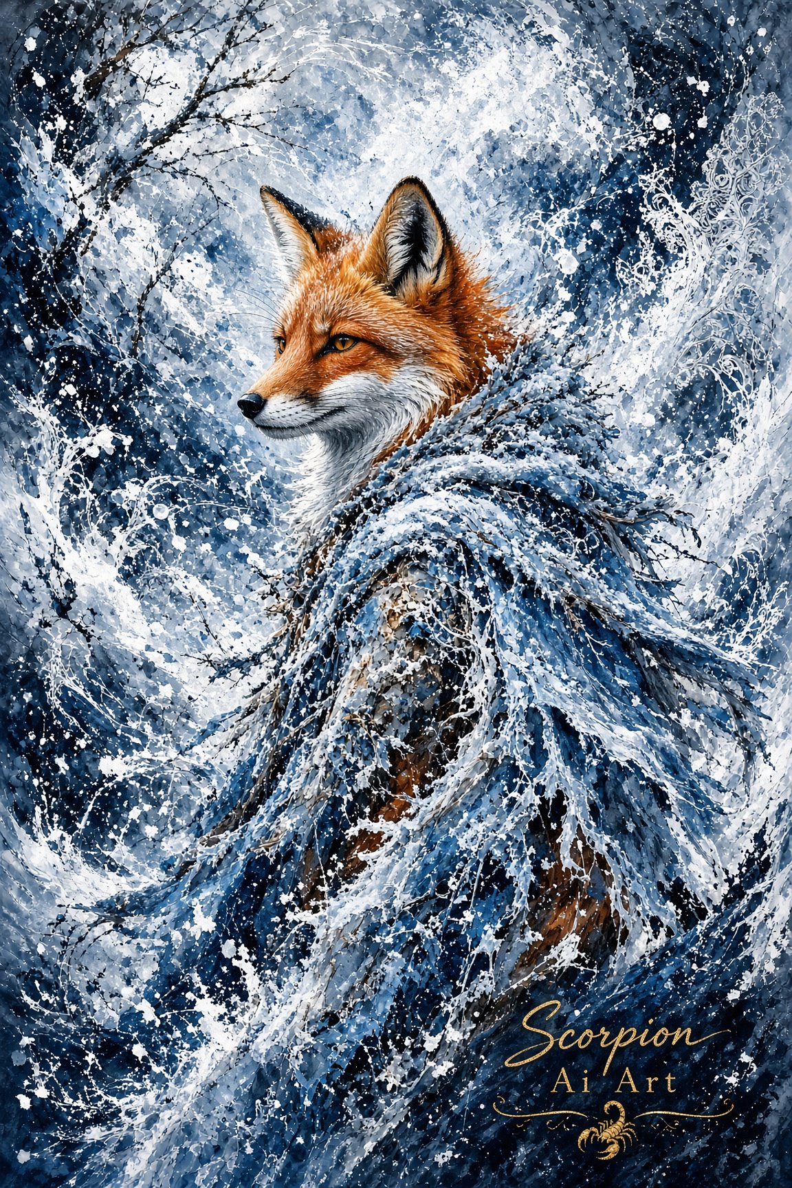 #dailyspark a fox wearing the winter like a coat