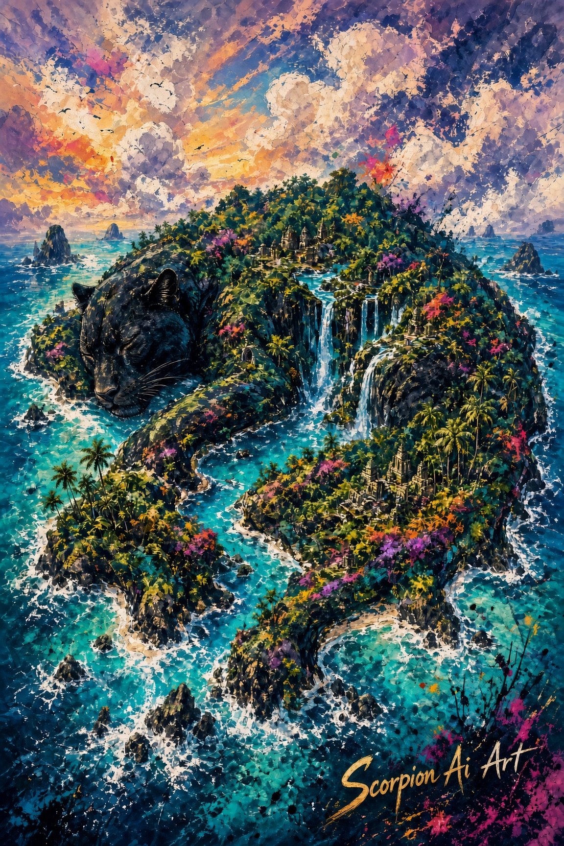 #dailyspark an island shaped like a sleeping animal
