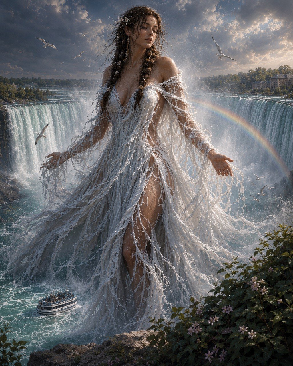 June Art Challenge Hosted by @GuruScorpion and @gigisaiart247 Day 6 Niagara Falls #aifamilyroadtrip…