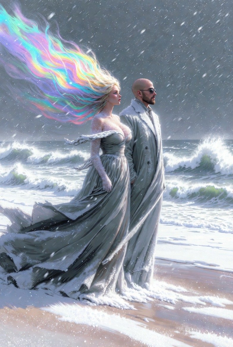 Snow at the beach