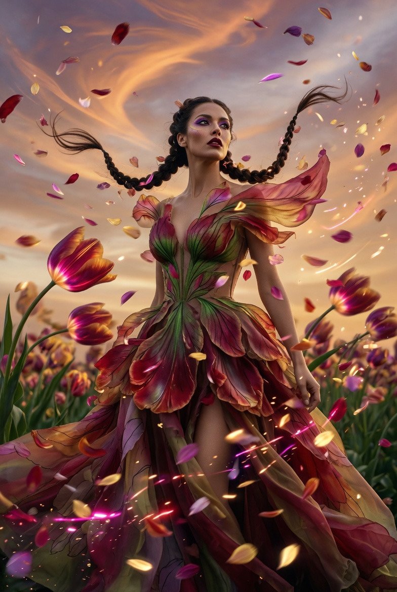 #AllThingsSpring April Challenge #aiartcommunity All Welcome to Join Day 7 Tulip Empress🌷