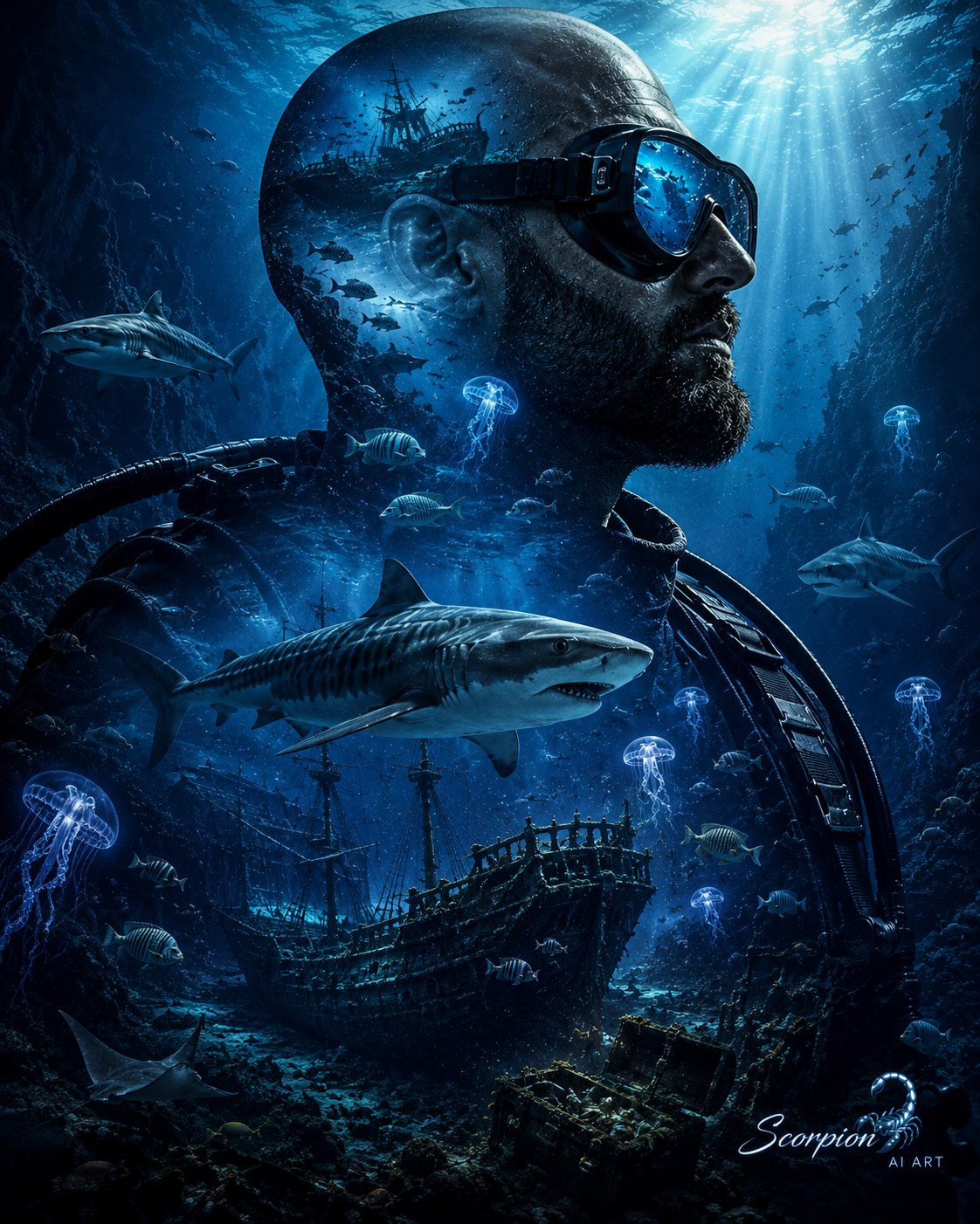 🦈 July 22 – Tiger Shark Depths #sharkweek Today we descend into the shadowy blue where the Tiger Sha…