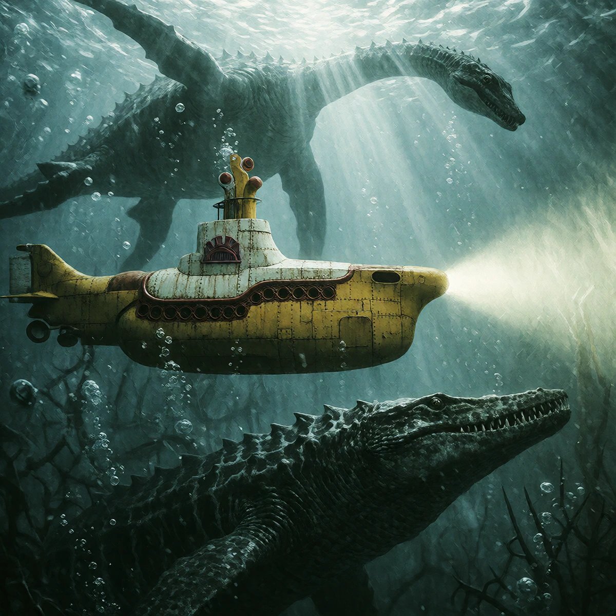 #DinoWeek by @GuruScorpion Titans of the Deep Submarines are friends, NOT food