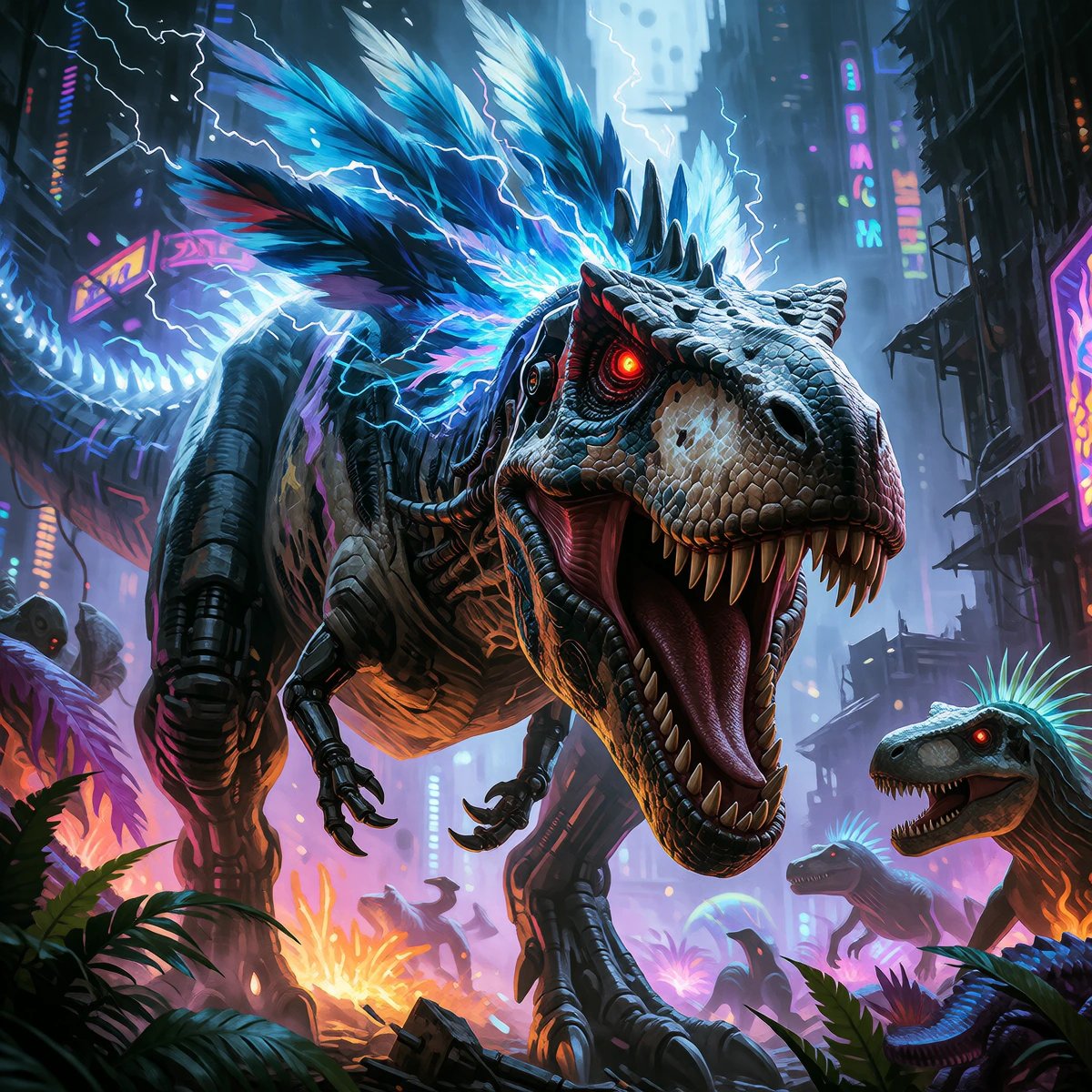 #DinoWeek by @GuruScorpion King of the Jungle - T Rex When the past meets the future, you get the ul…