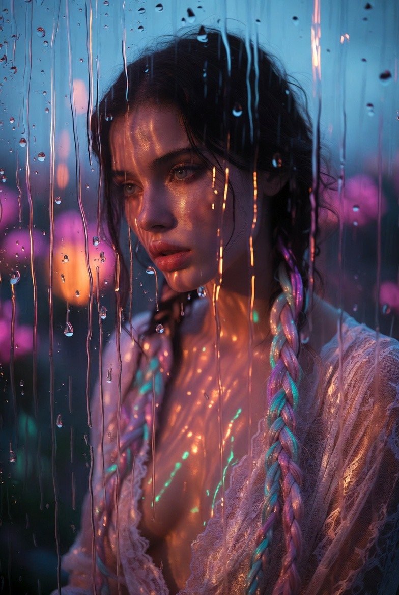 #AllThingsSpring April Challenge #aiartcommunity All Welcome to Join Day 2 Rain Kissed Muse