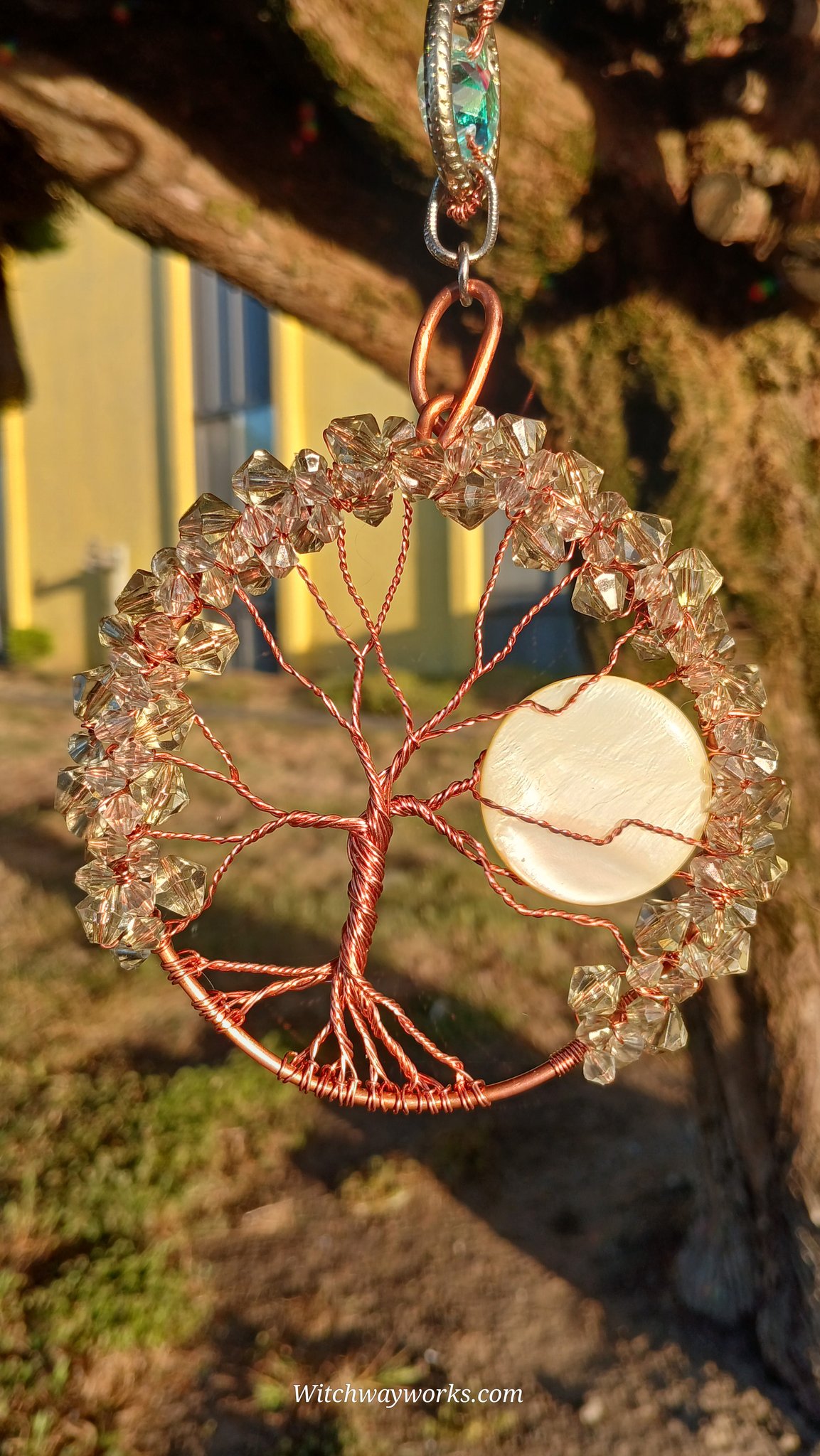 Watch this copper spiral suncatcher come alive in the light!…