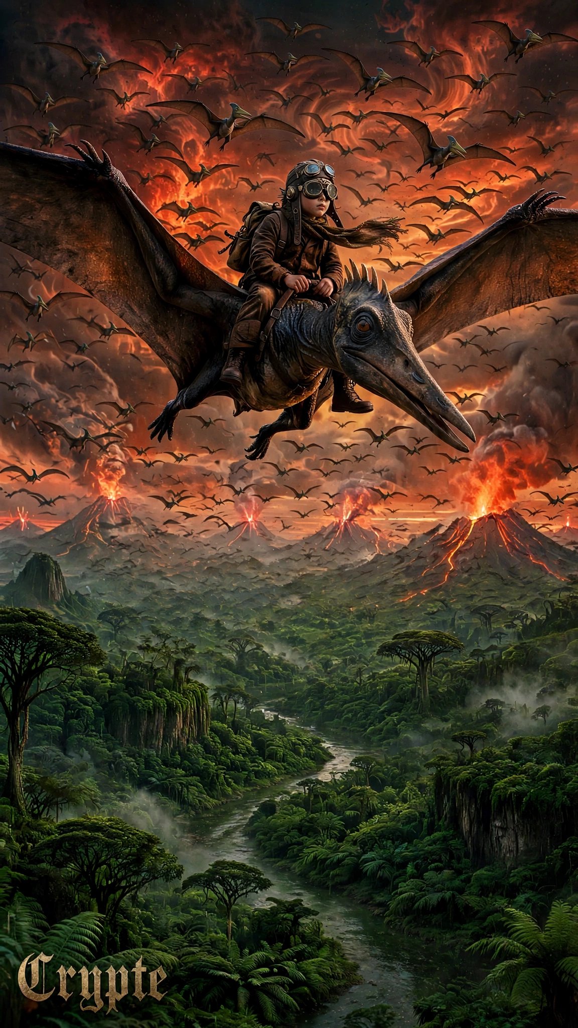 #DinoWeek by @GuruScorpion Day 4:Skies of fire .Pterosaurs take flight .