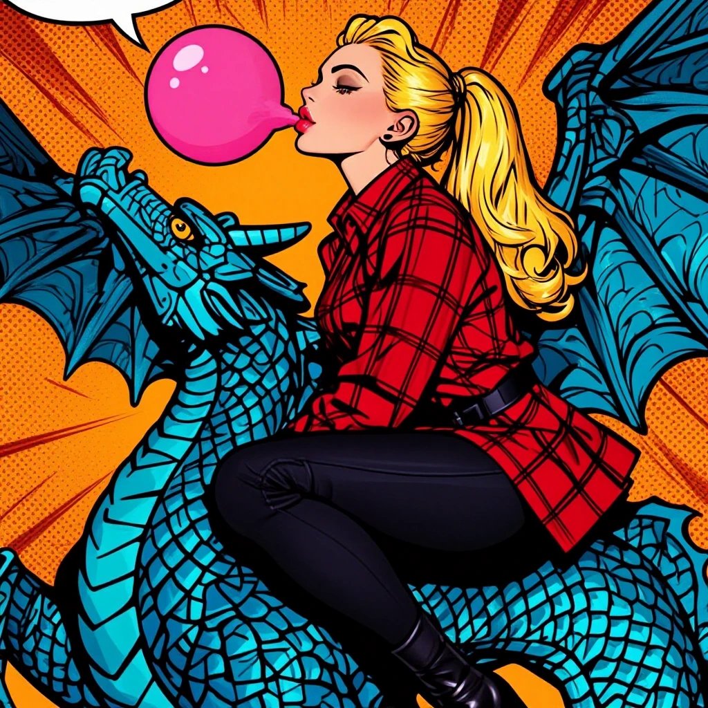 #AiartStyles2 by @GuruScorpion Day 2 - Pop Art #DragonTuesday
