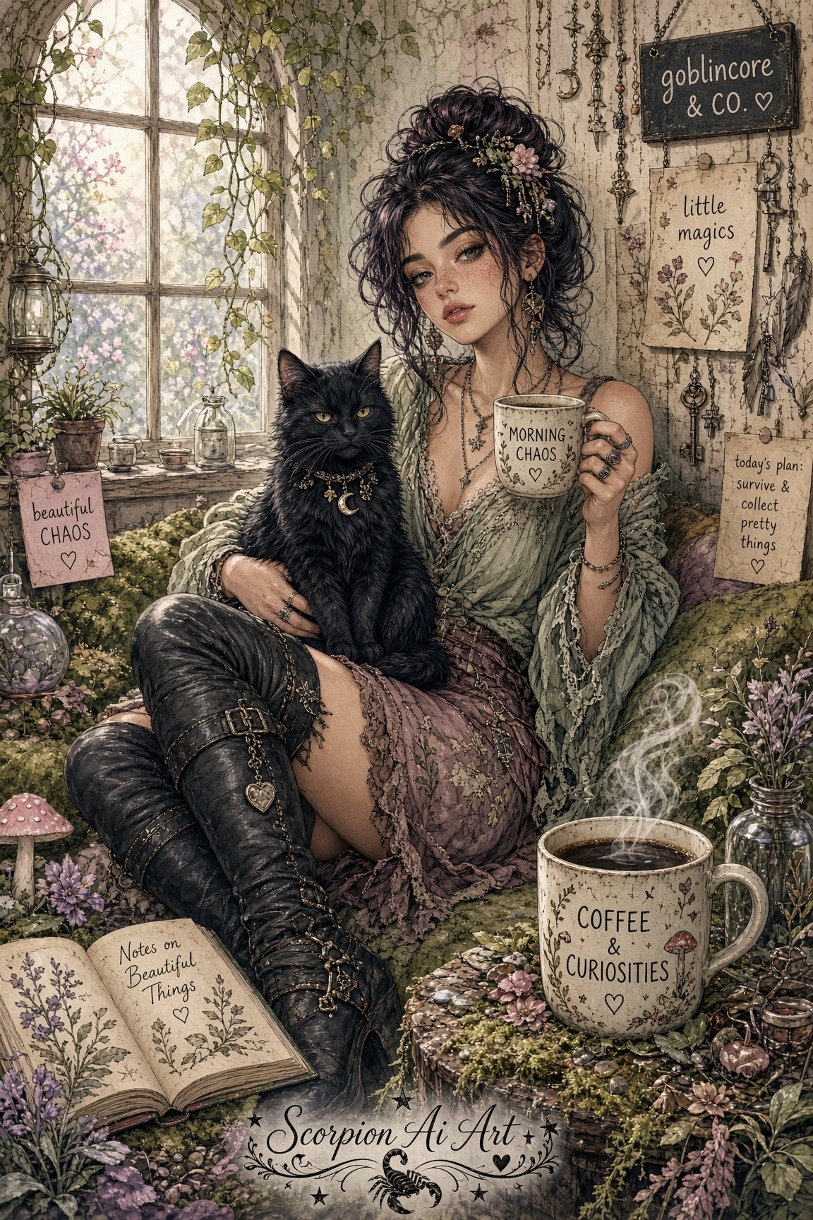 Good morning ☀️ Coffee Girl Prompt by @Jinx