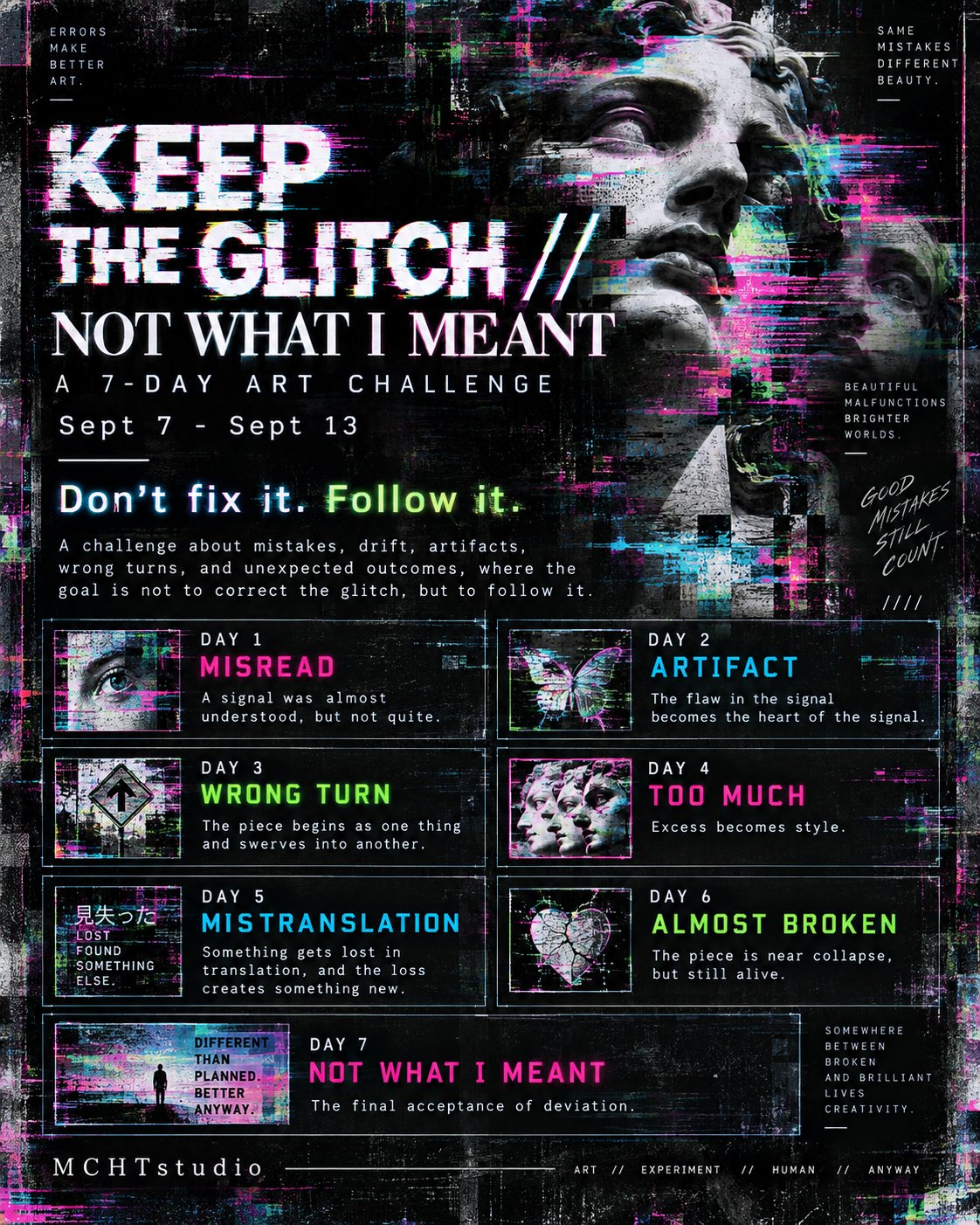 We’ve arrived at Challenge 4 KEEP THE GLITCH // NOT WHAT I M…