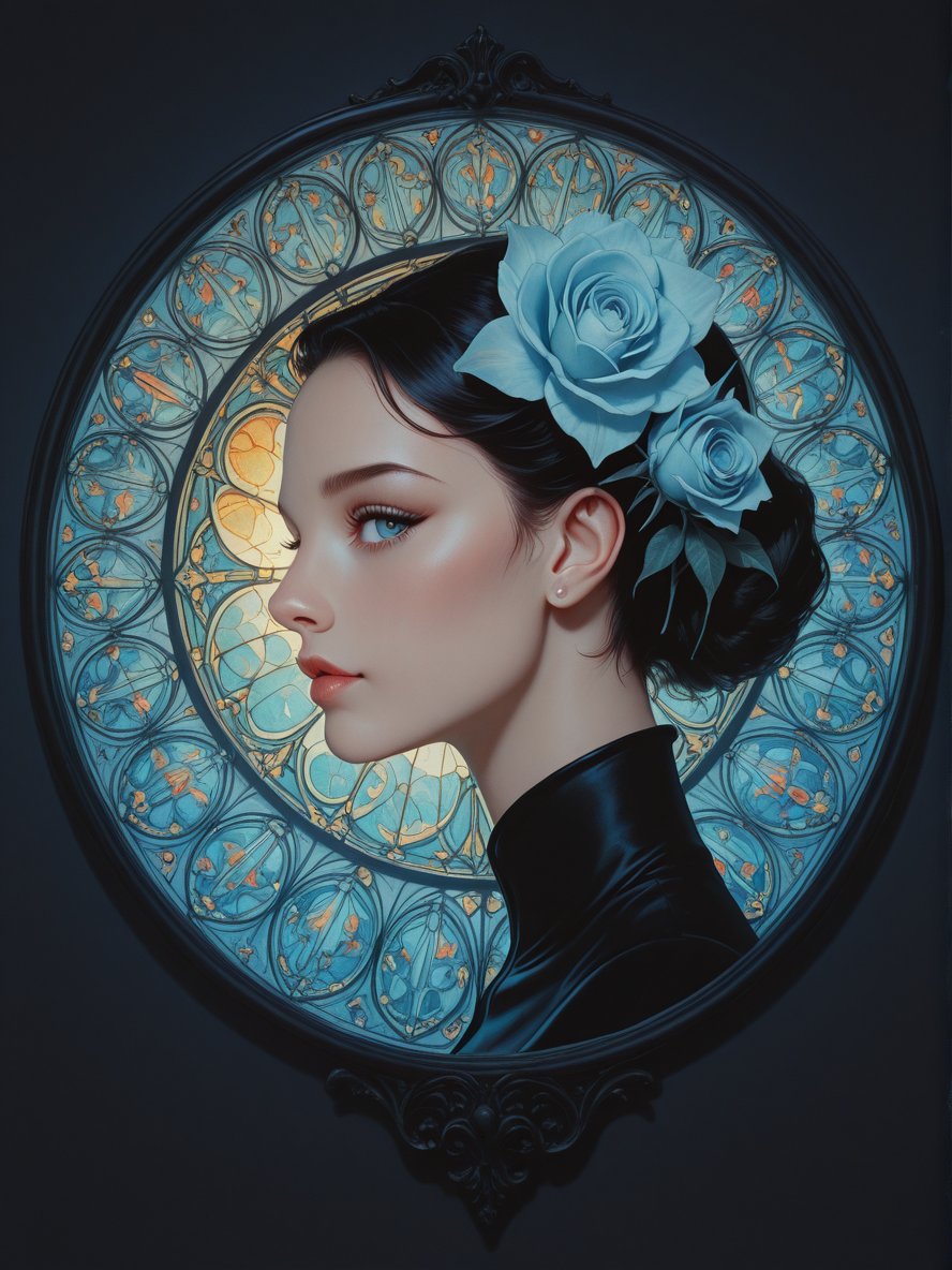 Some more Art Nouveau for you. This time, done in Illustrious.