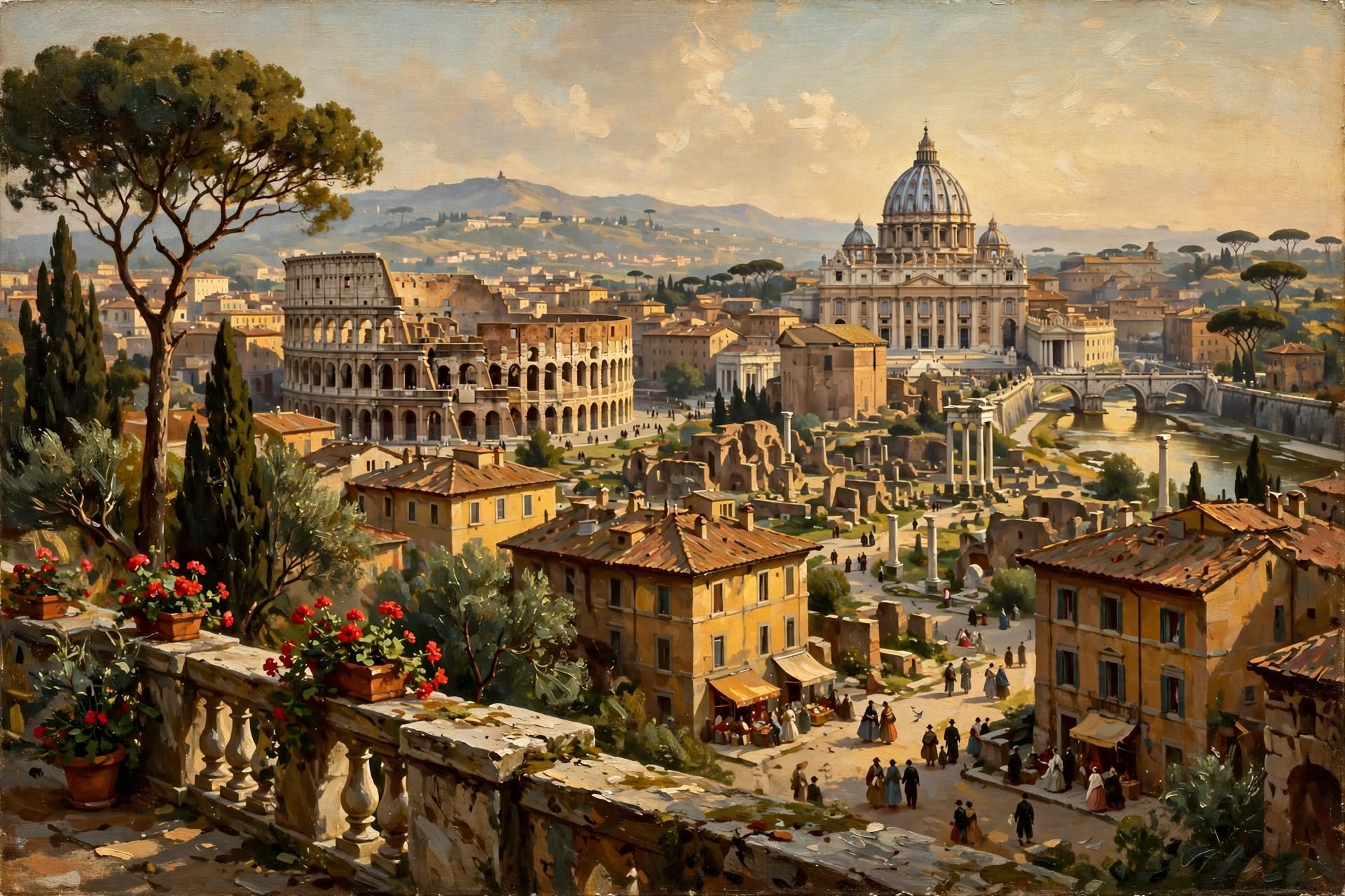 rome as a classic italian veduta