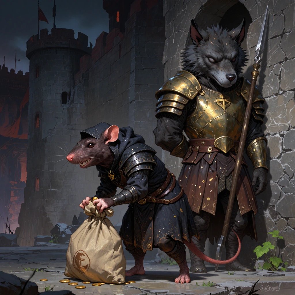 #RAIndomEncounter day 12: 11 6 5 - Skaven / Thief / Werewolf Every guard nods off during watch soone…