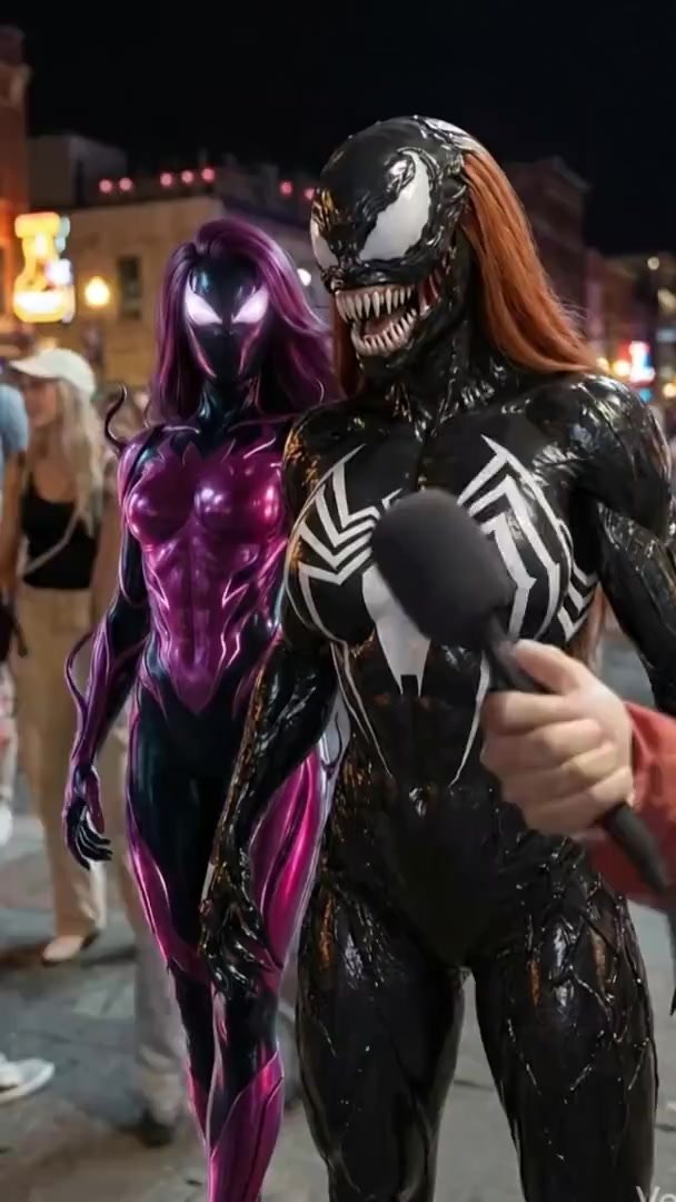 she-venom and agony recreate the Hawk Tuah girl interview #s…