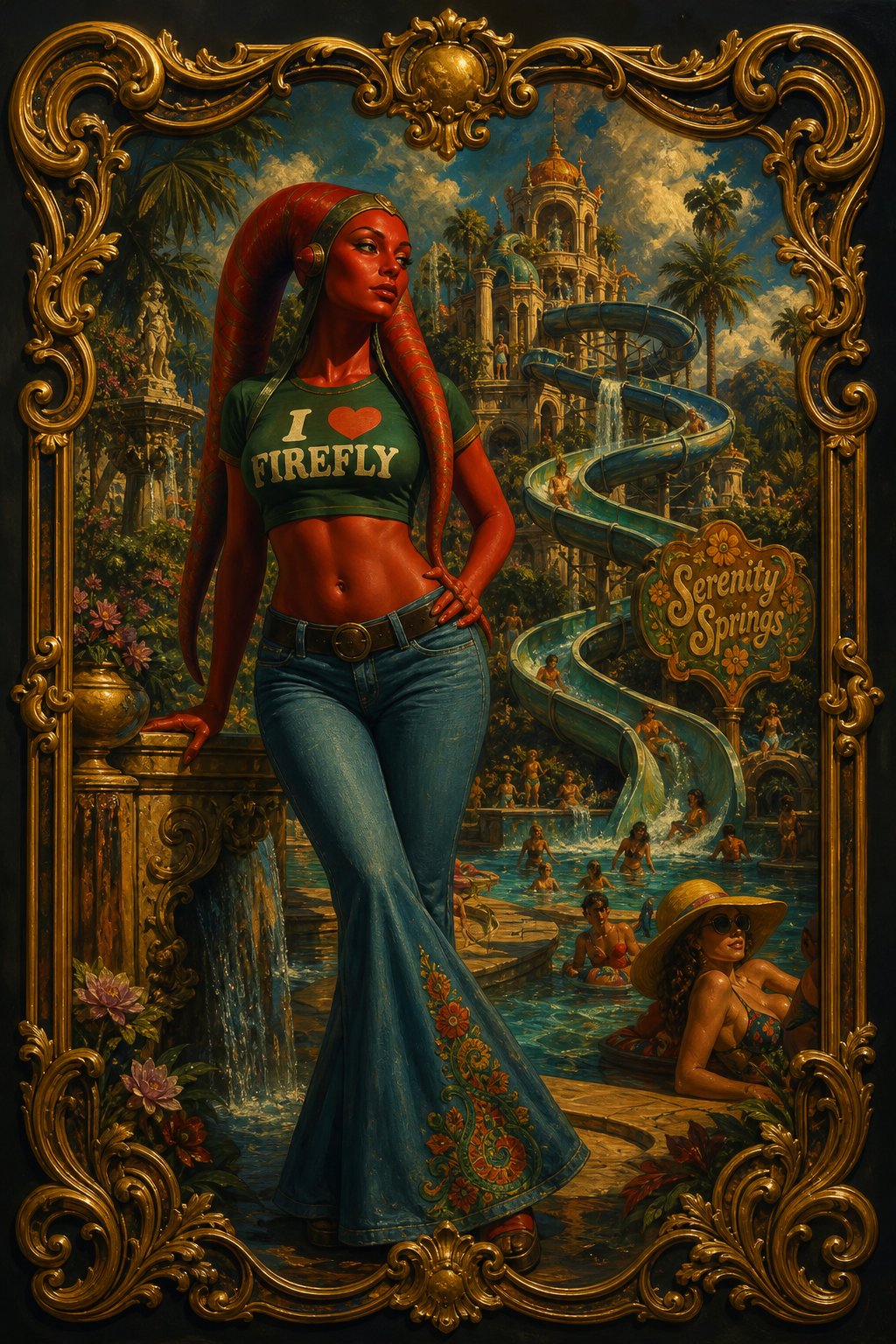 Groovy Twi'lek at the Water Park
