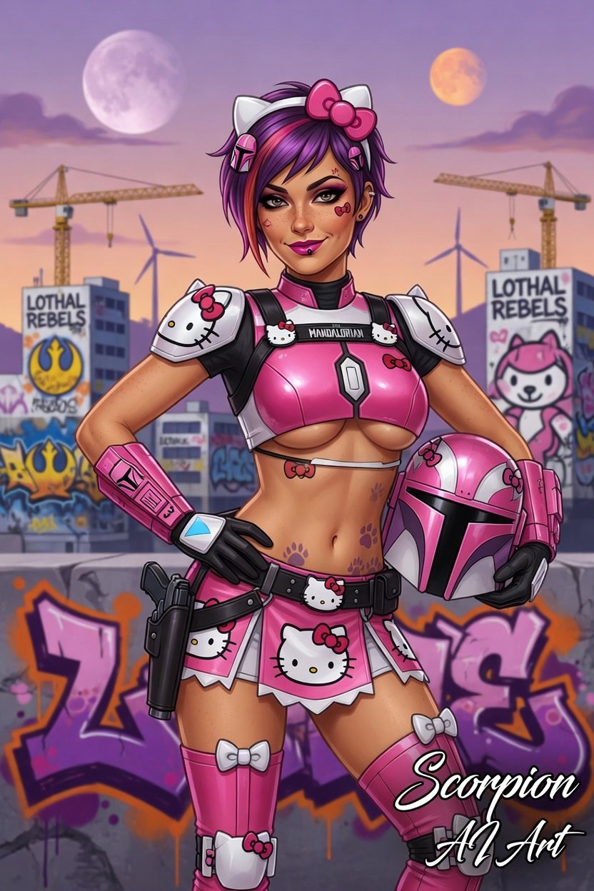 Hello Kitty Thanks for the invite @gigisaiart247 Sabine “Kitty” Wren of the HK Mandalore Clan 😻