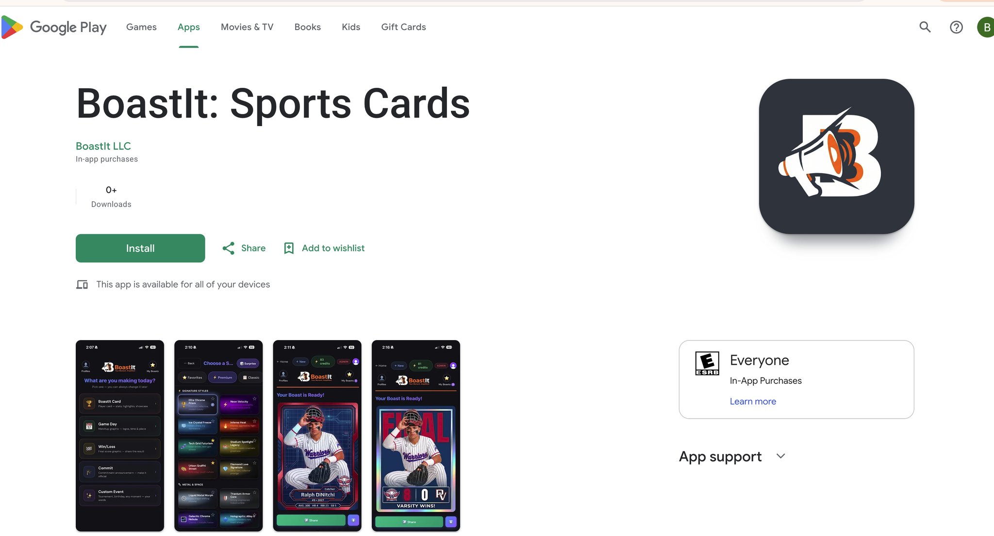 BoastIt is now in the android app store