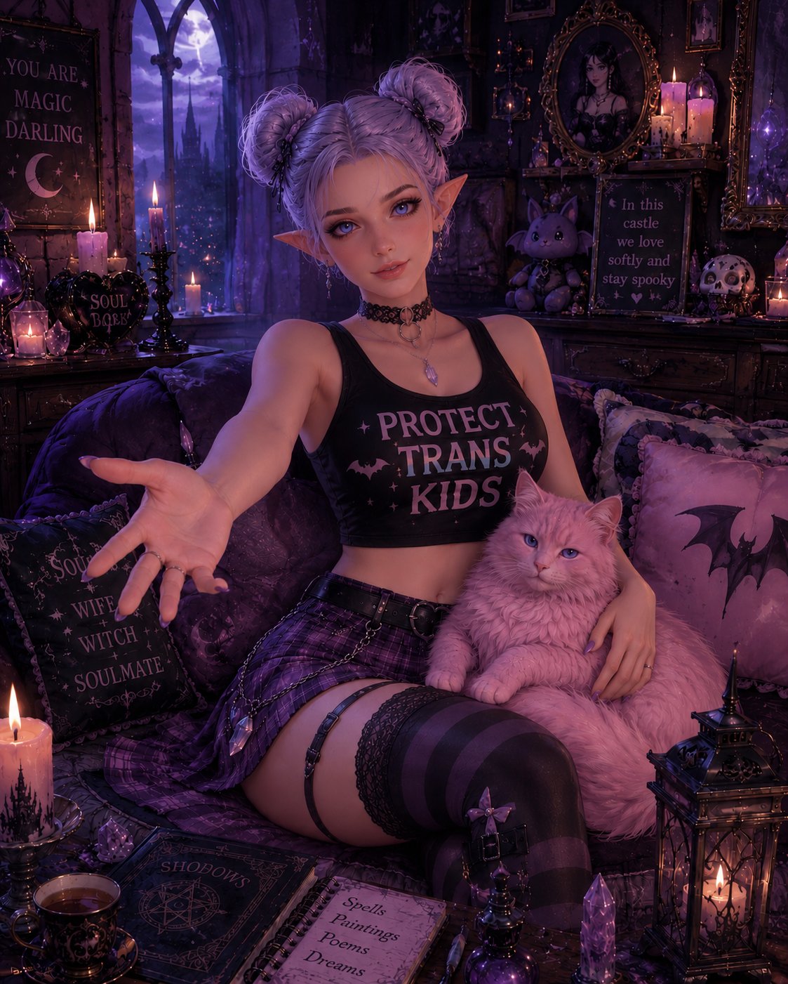 Hi I'm Lady Dusk, my wife has the ability to borrow my shapeshifting powers. She loves being a liter…