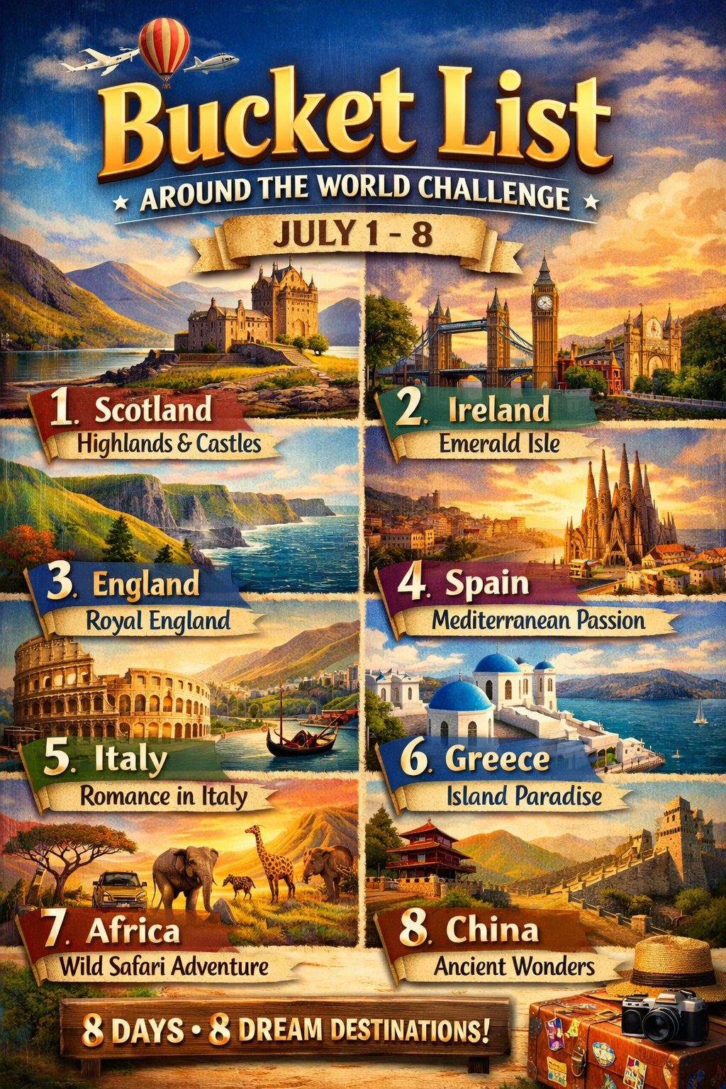 #BucketList July Challenge Hosted by @GuruScorpion and inspired by @gigisaiart247 The countdown is o…
