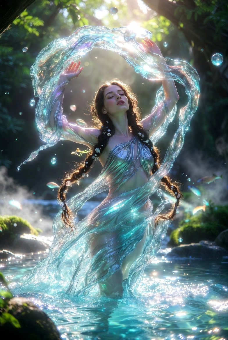 #mythsandlegends #aiart #aiartcommunity All welcome to join Day 26💧✨ River Nymph Ascendant