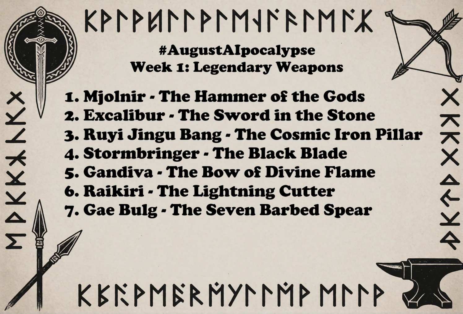 Look alive, people! August is coming in swinging with #AugustAipocalypse Heroes and legends, gods an…