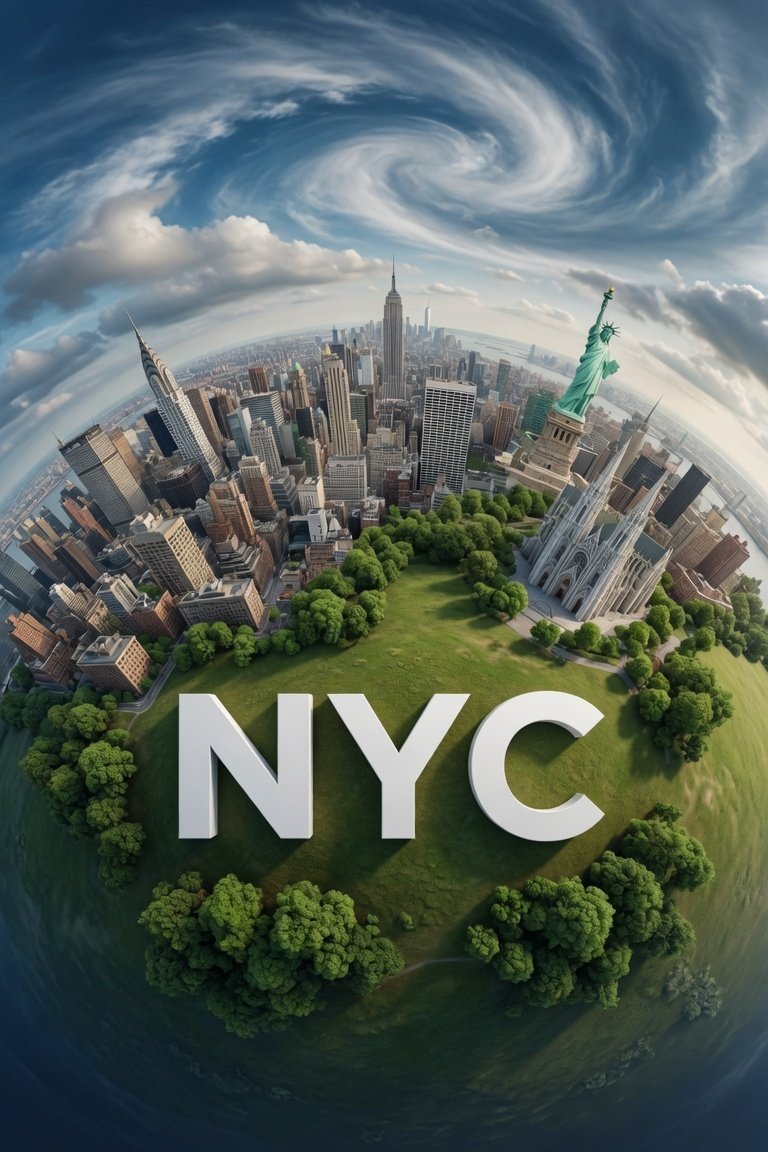 City as a planet 🌎 New York City #promptshare