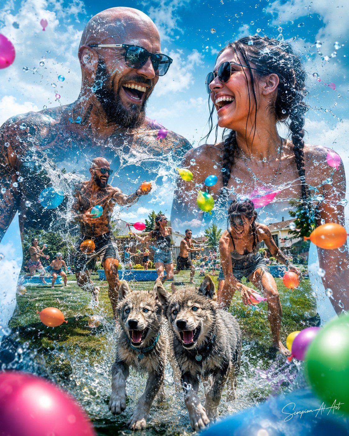 Day 13 explodes with color and laughter — Water Balloon Battle. 💦🎈hosted by @gigisaiart247 & @GuruSc…