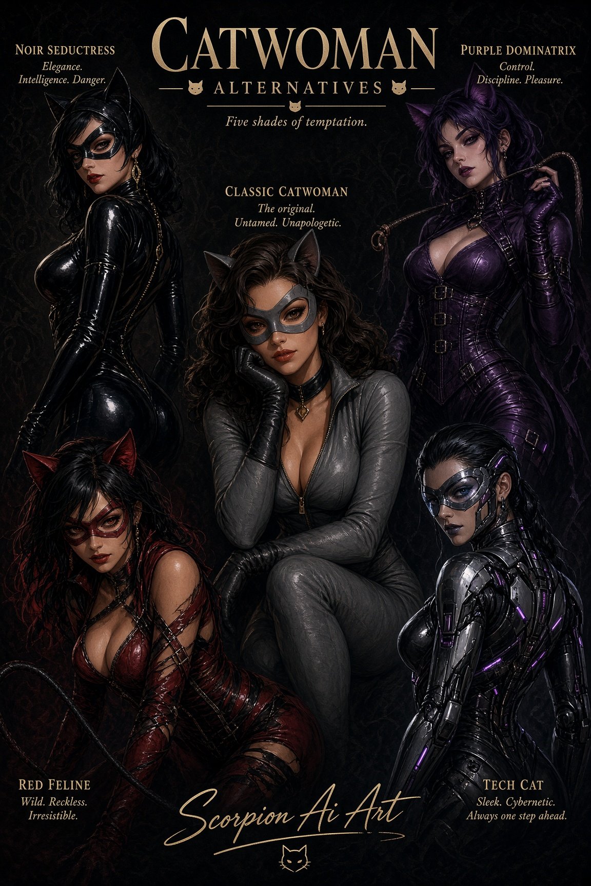 Catwoman Alternatives #Caturday #synthart